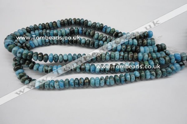 CYQ67 15.5 inches 5*10mm rondelle dyed pyrite quartz beads wholesale