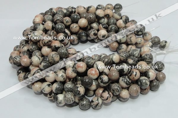 CZJ07 16 inches 14mm round zebra jasper gemstone beads Wholesale