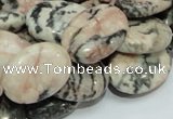 CZJ08 16 inches 13*18mm oval zebra jasper gemstone beads Wholesale