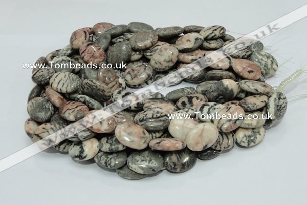 CZJ08 16 inches 13*18mm oval zebra jasper gemstone beads Wholesale