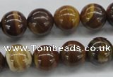 CZJ172 15.5 inches 12mm round iron zebra jasper beads wholesale