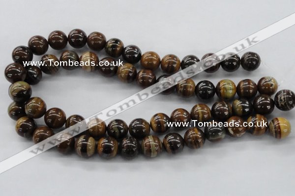 CZJ173 15.5 inches 14mm round iron zebra jasper beads wholesale