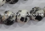 CZJ208 15.5 inches 18mm round black & white zebra jasper beads