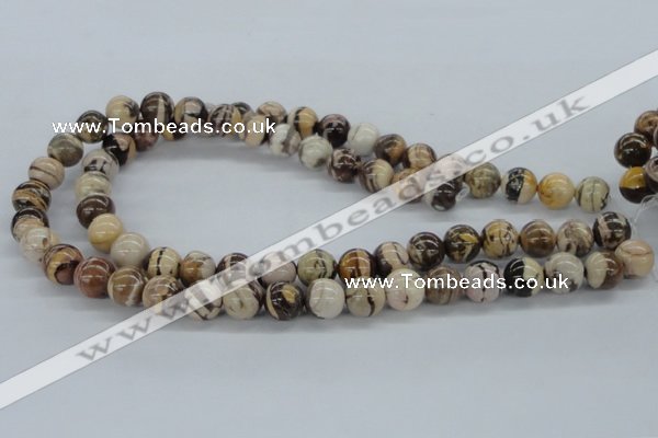 CZJ252 15.5 inches 12mm round zebra jasper beads wholesale