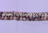 CZJ260 15.5 inches 4mm round matte zebra jasper beads