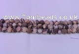 CZJ261 15.5 inches 6mm round matte zebra jasper beads