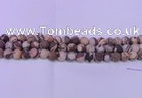 CZJ263 15.5 inches 10mm round matte zebra jasper beads