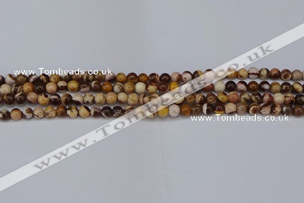 CZJ270 15.5 inches 4mm round zebra jasper beads wholesale