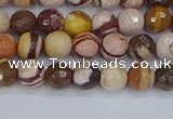 CZJ279 15.5 inches 6mm faceted round zebra jasper beads