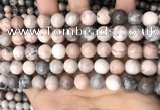 CZJ299 15.5 inches 10mm round pink zebra jasper beads wholesale