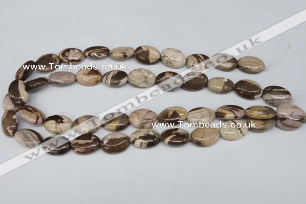 CZJ356 15.5 inches 13*18mm oval zebra jasper beads wholesale