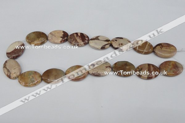 CZJ358 15.5 inches 18*25mm oval zebra jasper beads wholesale