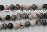 CZJ401 15.5 inches 6mm round pink zebra jasper beads wholesale