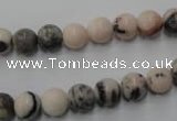 CZJ402 15.5 inches 8mm round pink zebra jasper beads wholesale