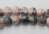 CZJ403 15.5 inches 10mm round pink zebra jasper beads wholesale