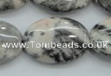 CZJ54 16 inches 22*30mm oval zebra jasper gemstone beads wholesale