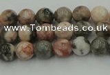 CZJ550 15.5 inches 4mm round pink zebra jasper beads wholesale