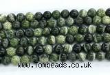 CZJ572 15.5 inches 8mm round green zebra jasper gemstone beads