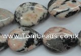 CZJ70 15.5 inches 18*25mm flat teardrop zebra jasper gemstone beads