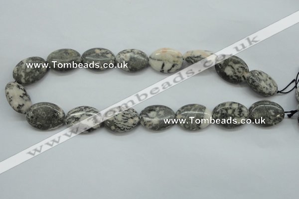 CZJ78 15.5 inches 18*25mm oval zebra jasper gemstone beads