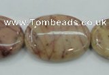 CZJ84 16 inches 22*30mm oval red zebra jasper beads wholesale