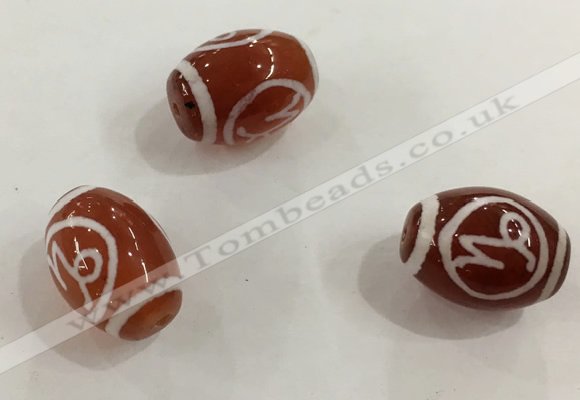 DZI316 10*14mm drum tibetan agate dzi beads wholesale