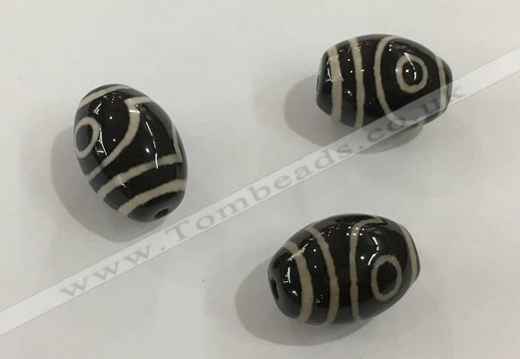 DZI349 10*14mm drum tibetan agate dzi beads wholesale