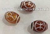 DZI382 10*14mm drum tibetan agate dzi beads wholesale