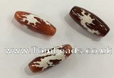 DZI422 10*28mm drum tibetan agate dzi beads wholesale