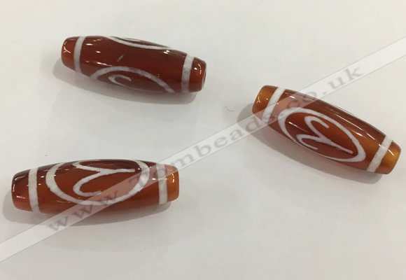 DZI431 10*30mm drum tibetan agate dzi beads wholesale