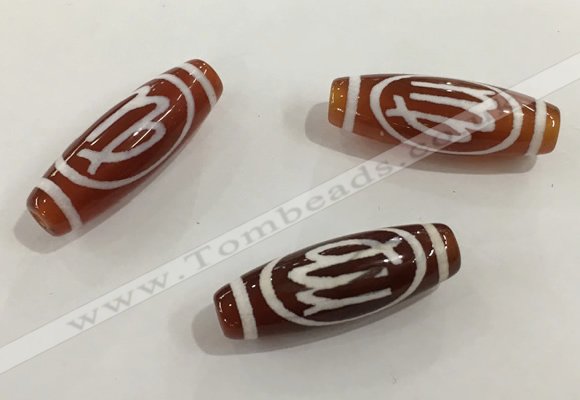 DZI437 10*30mm drum tibetan agate dzi beads wholesale