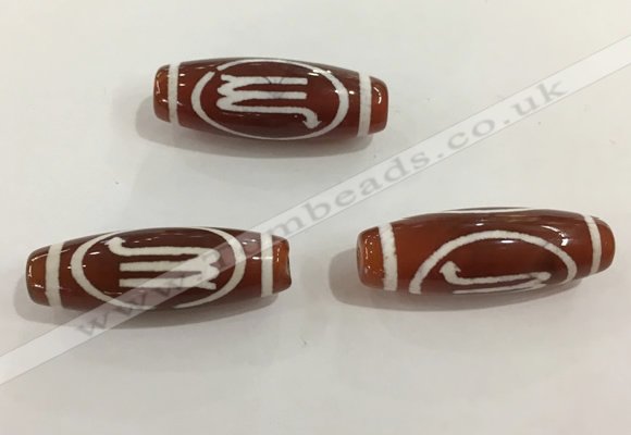 DZI438 10*30mm drum tibetan agate dzi beads wholesale