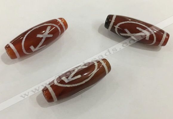 DZI439 10*30mm drum tibetan agate dzi beads wholesale