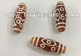 DZI449 10*30mm drum tibetan agate dzi beads wholesale