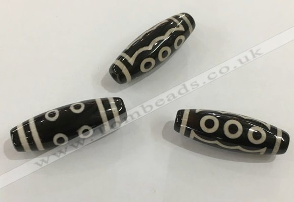 DZI471 10*30mm drum tibetan agate dzi beads wholesale