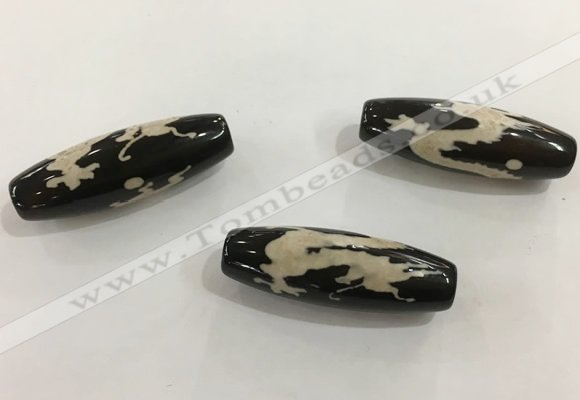 DZI486 10*30mm drum tibetan agate dzi beads wholesale