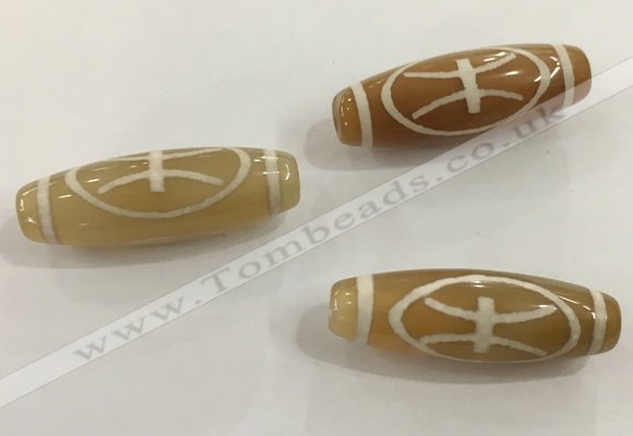 DZI504 10*30mm drum tibetan agate dzi beads wholesale