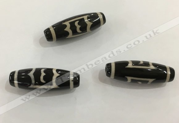 DZI513 10*30mm drum tibetan agate dzi beads wholesale