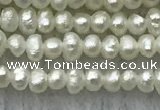 FWP02 14.5 inches 1.5mm - 1.8mm potato white freshwater pearl strands