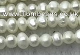 FWP03 14.5 inches 1.8mm - 2mm potato white freshwater pearl strands