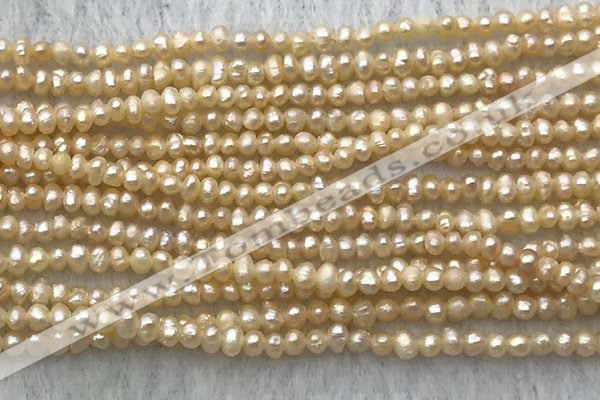 FWP06 14.5 inches 2mm - 2.5mm potato pink freshwater pearl strands