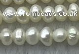 FWP09 14.5 inches 2.5mm - 3mm potato white freshwater pearl strands