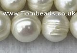 FWP110 15 inches 10mm - 11mm potato white freshwater pearl strands