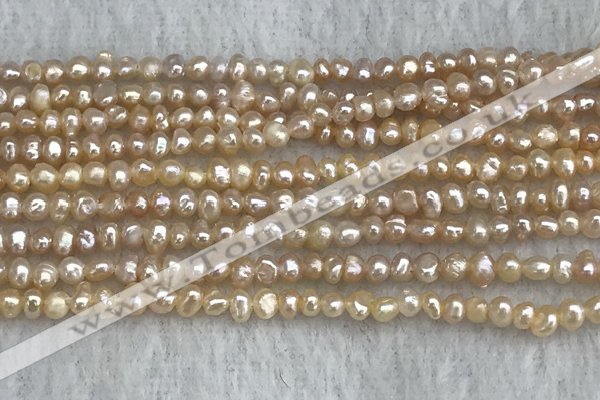 FWP12 14.5 inches 2.8mm potato pink freshwater pearl strands