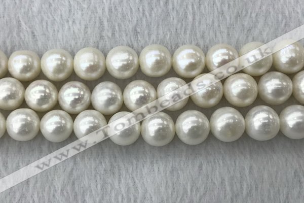 FWP126 15 inches 11mm - 12mm potato white freshwater pearl strands