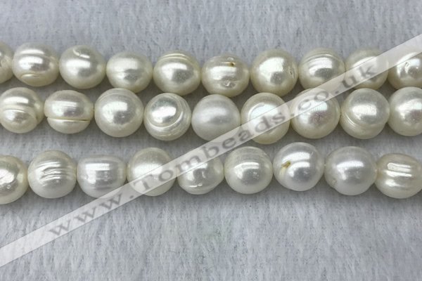 FWP131 15 inches 12mm - 13mm potato white freshwater pearl strands