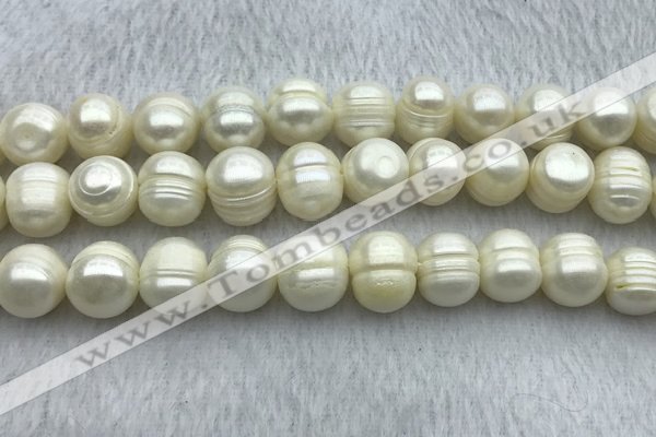 FWP134 15 inches 12mm - 13mm potato white freshwater pearl strands