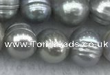 FWP138 15 inches 6mm - 7mm potato grey freshwater pearl strands