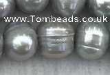 FWP139 15 inches 8mm - 9mm potato grey freshwater pearl strands