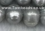 FWP141 15 inches 11mm - 12mm potato grey freshwater pearl strands